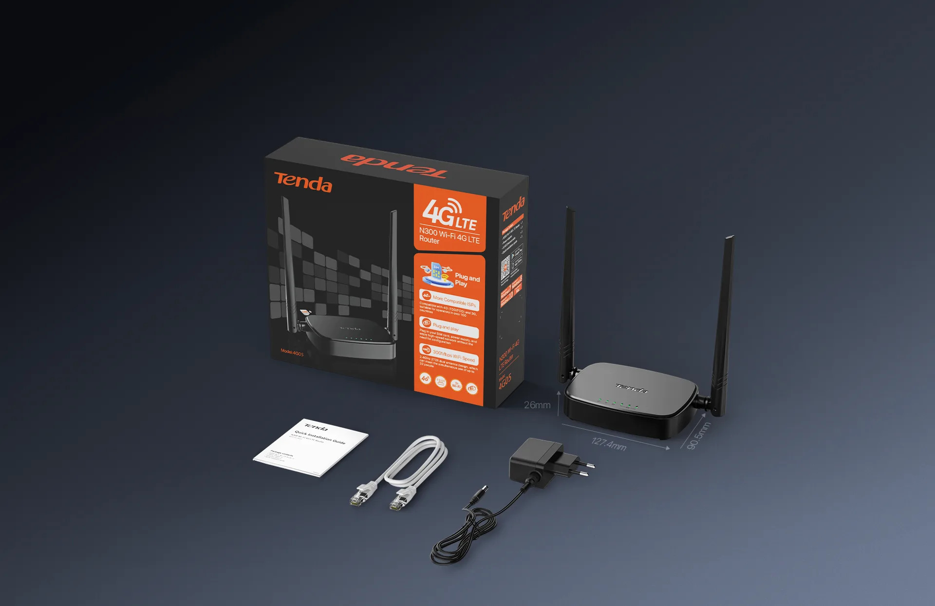 Tenda 4G05 zawartość pudełka