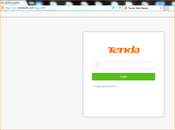 Tenda wireless router login password