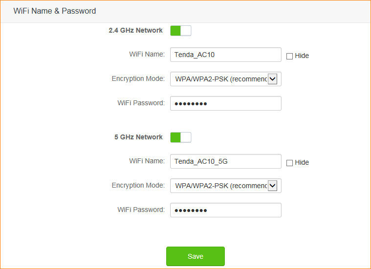 Tenda wireless router login password